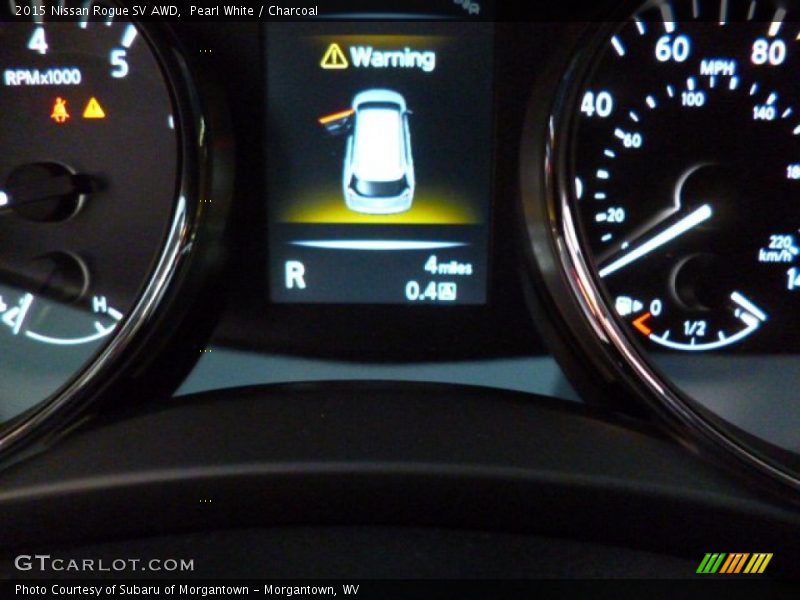 Pearl White / Charcoal 2015 Nissan Rogue SV AWD