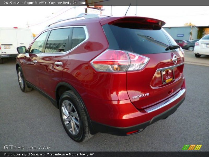 Cayenne Red / Charcoal 2015 Nissan Rogue SL AWD