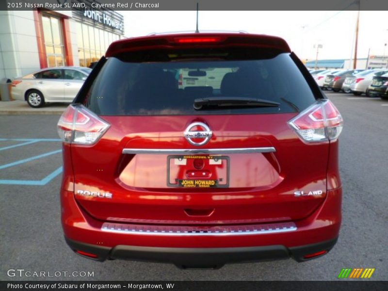 Cayenne Red / Charcoal 2015 Nissan Rogue SL AWD