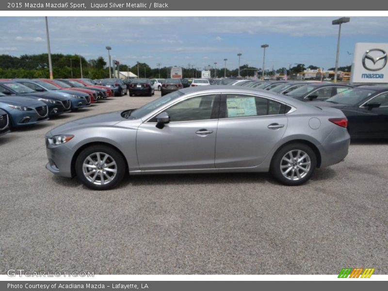 Liquid Silver Metallic / Black 2015 Mazda Mazda6 Sport