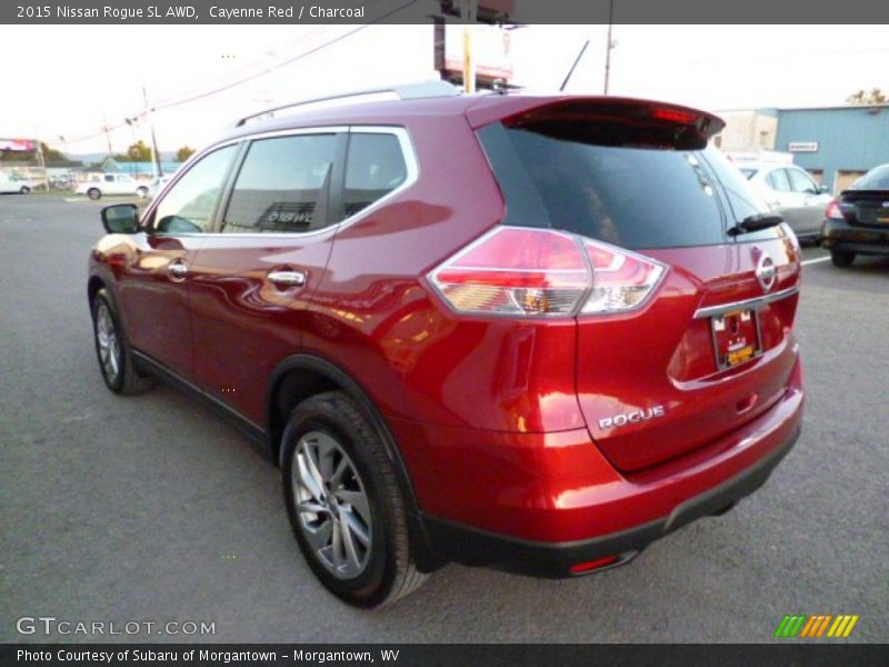Cayenne Red / Charcoal 2015 Nissan Rogue SL AWD