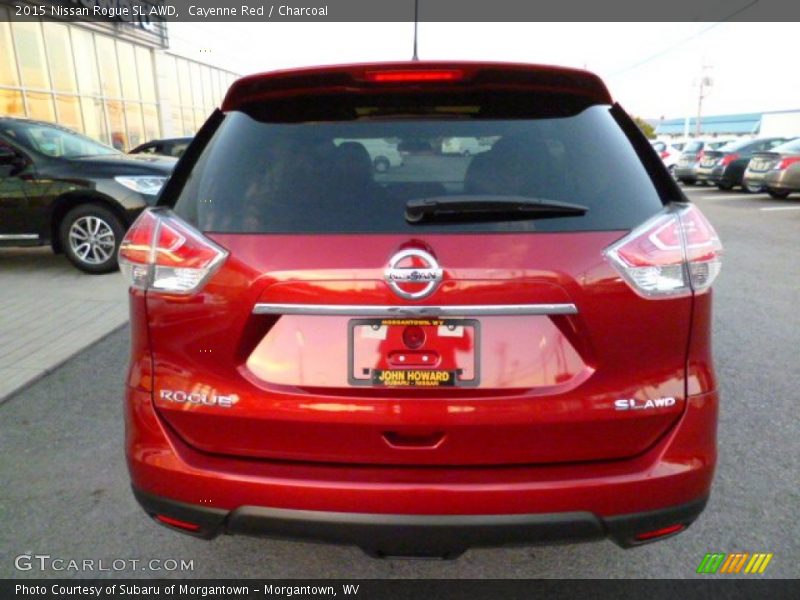 Cayenne Red / Charcoal 2015 Nissan Rogue SL AWD