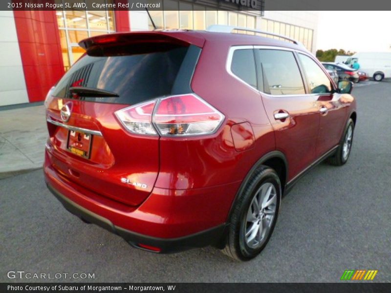 Cayenne Red / Charcoal 2015 Nissan Rogue SL AWD