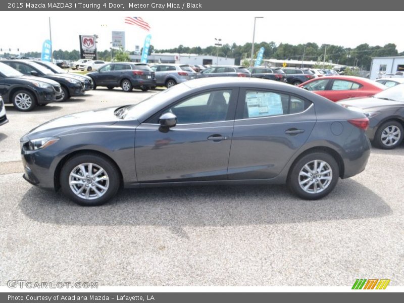 Meteor Gray Mica / Black 2015 Mazda MAZDA3 i Touring 4 Door