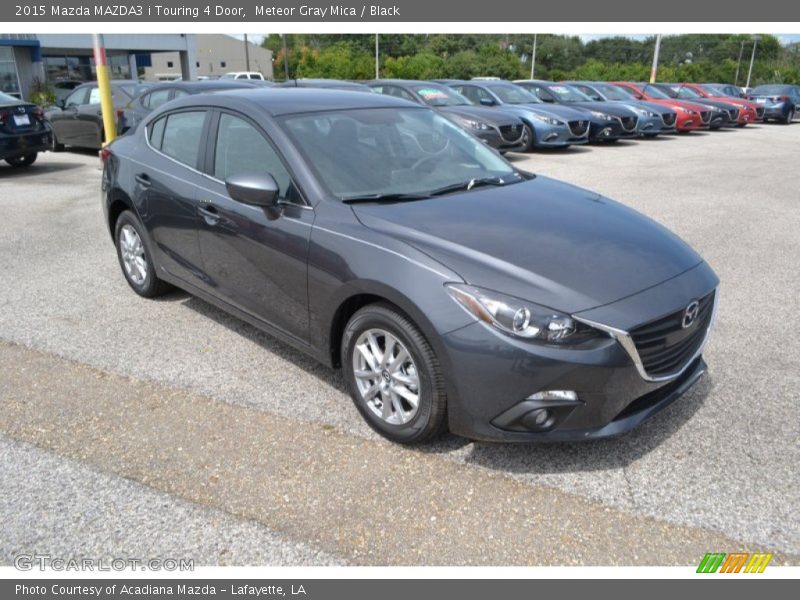 Meteor Gray Mica / Black 2015 Mazda MAZDA3 i Touring 4 Door