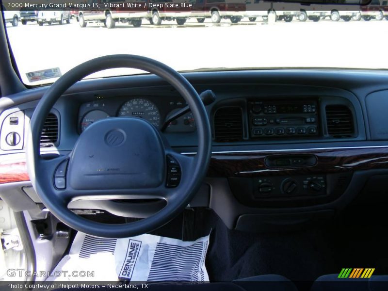 Vibrant White / Deep Slate Blue 2000 Mercury Grand Marquis LS