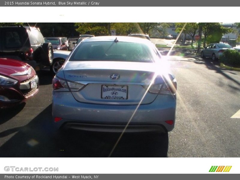 Blue Sky Metallic / Gray 2015 Hyundai Sonata Hybrid