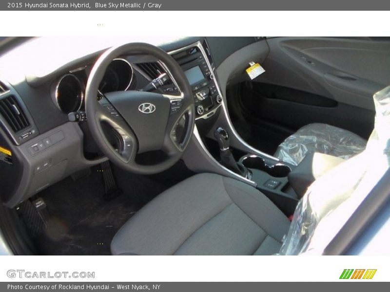 Blue Sky Metallic / Gray 2015 Hyundai Sonata Hybrid