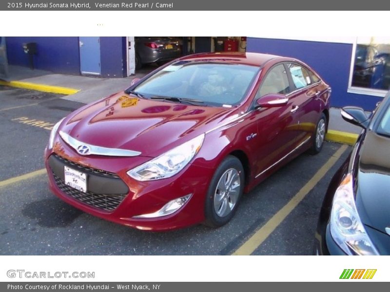 Venetian Red Pearl / Camel 2015 Hyundai Sonata Hybrid