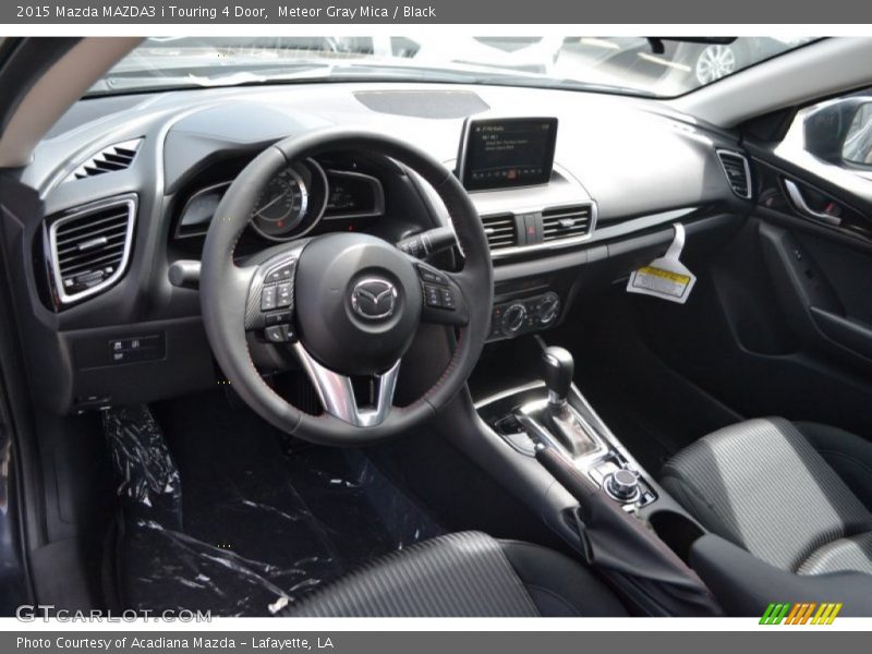 Meteor Gray Mica / Black 2015 Mazda MAZDA3 i Touring 4 Door