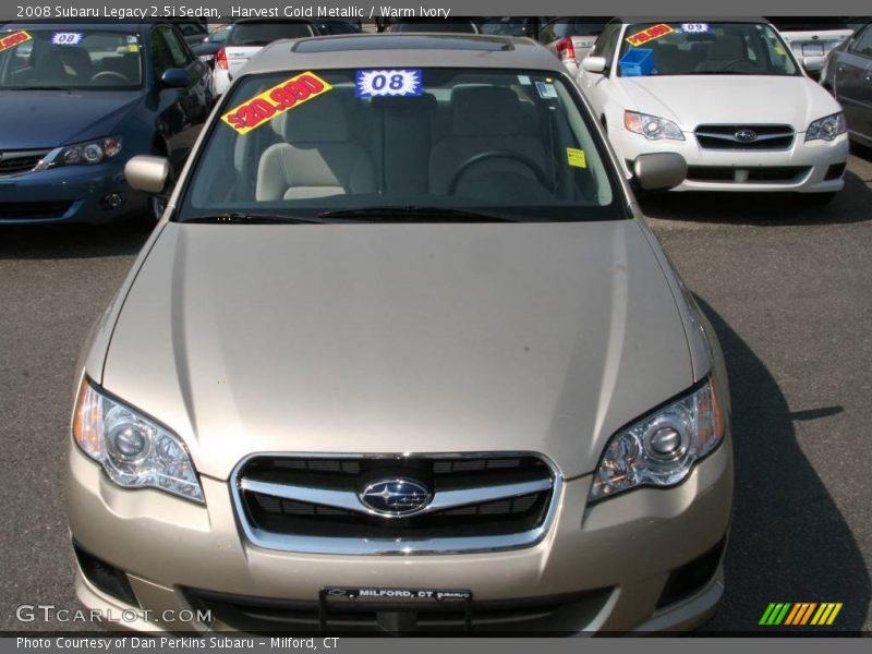 Harvest Gold Metallic / Warm Ivory 2008 Subaru Legacy 2.5i Sedan