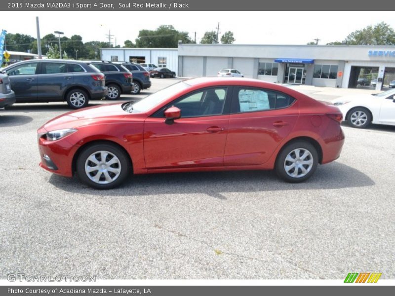 Soul Red Metallic / Black 2015 Mazda MAZDA3 i Sport 4 Door