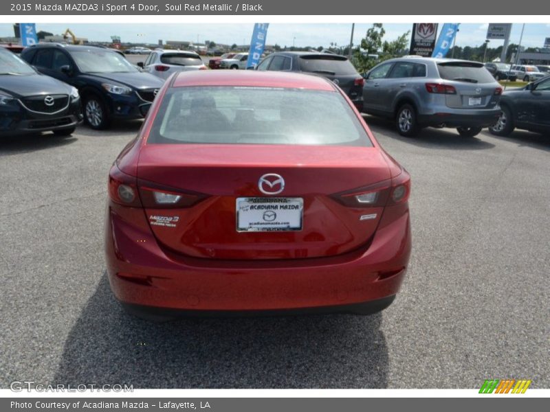Soul Red Metallic / Black 2015 Mazda MAZDA3 i Sport 4 Door