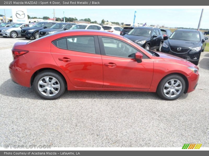 Soul Red Metallic / Black 2015 Mazda MAZDA3 i Sport 4 Door