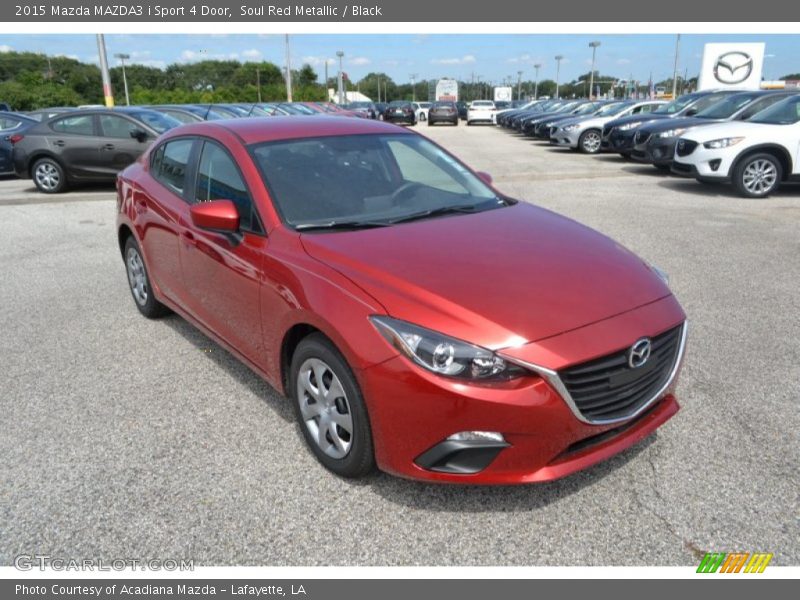 Soul Red Metallic / Black 2015 Mazda MAZDA3 i Sport 4 Door
