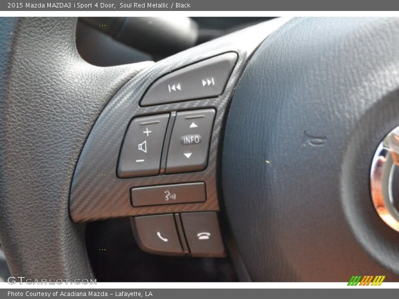 Soul Red Metallic / Black 2015 Mazda MAZDA3 i Sport 4 Door