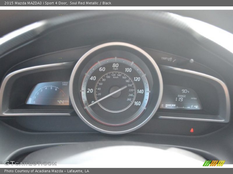 Soul Red Metallic / Black 2015 Mazda MAZDA3 i Sport 4 Door