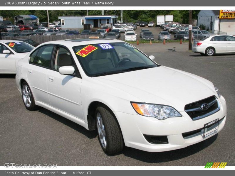 Satin White Pearl / Warm Ivory 2009 Subaru Legacy 2.5i Sedan