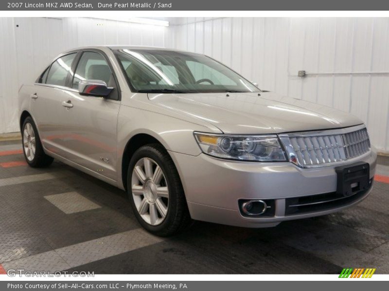 Dune Pearl Metallic / Sand 2007 Lincoln MKZ AWD Sedan
