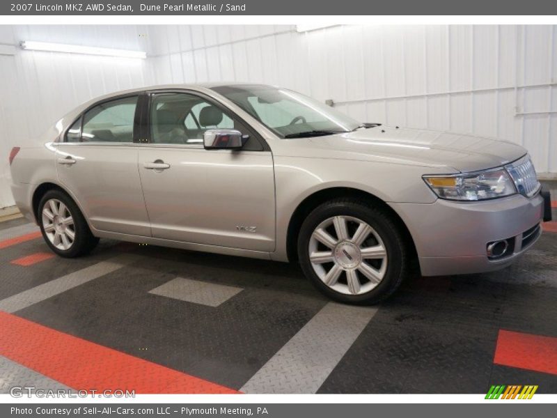 Dune Pearl Metallic / Sand 2007 Lincoln MKZ AWD Sedan