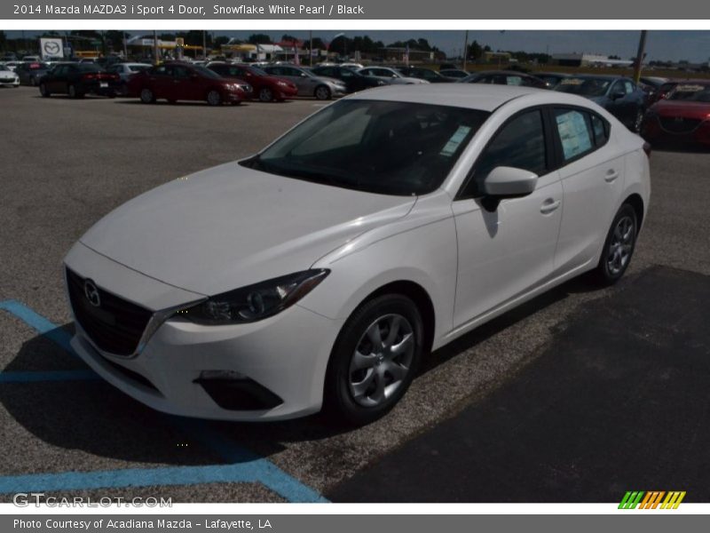 Snowflake White Pearl / Black 2014 Mazda MAZDA3 i Sport 4 Door