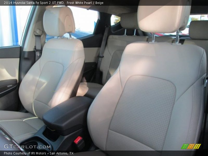 Frost White Pearl / Beige 2014 Hyundai Santa Fe Sport 2.0T FWD