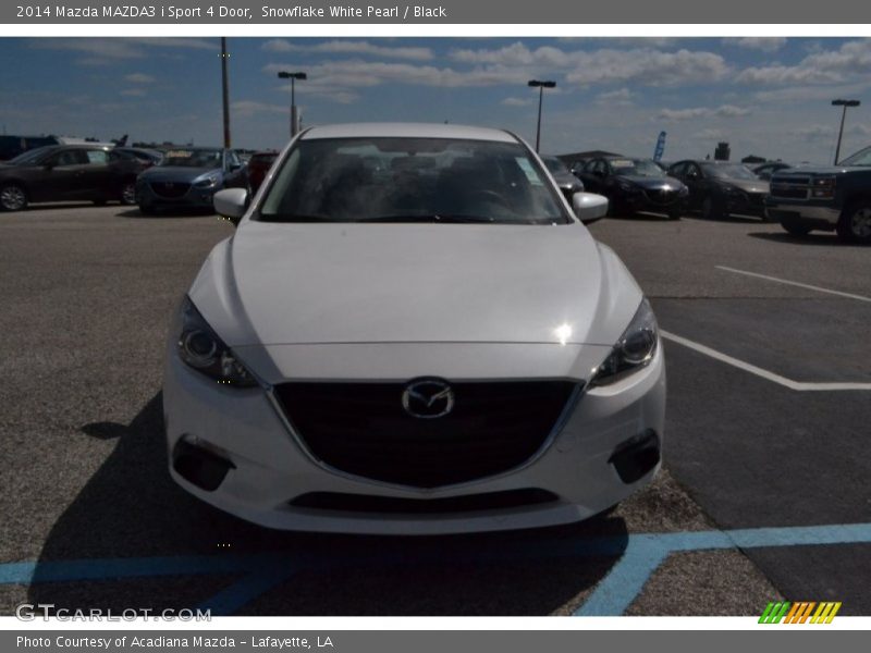 Snowflake White Pearl / Black 2014 Mazda MAZDA3 i Sport 4 Door