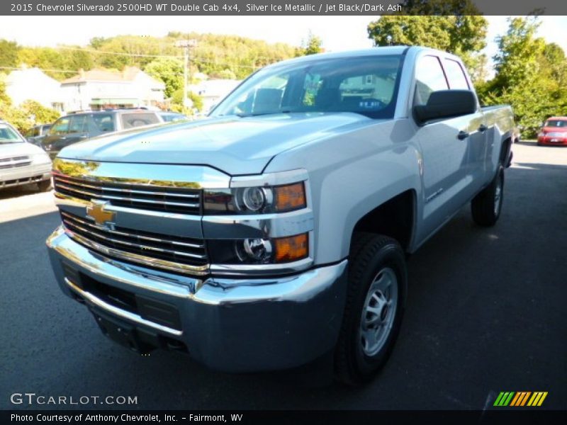 Silver Ice Metallic / Jet Black/Dark Ash 2015 Chevrolet Silverado 2500HD WT Double Cab 4x4