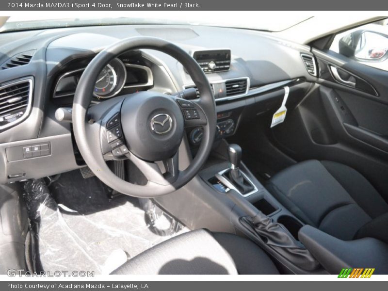 Snowflake White Pearl / Black 2014 Mazda MAZDA3 i Sport 4 Door
