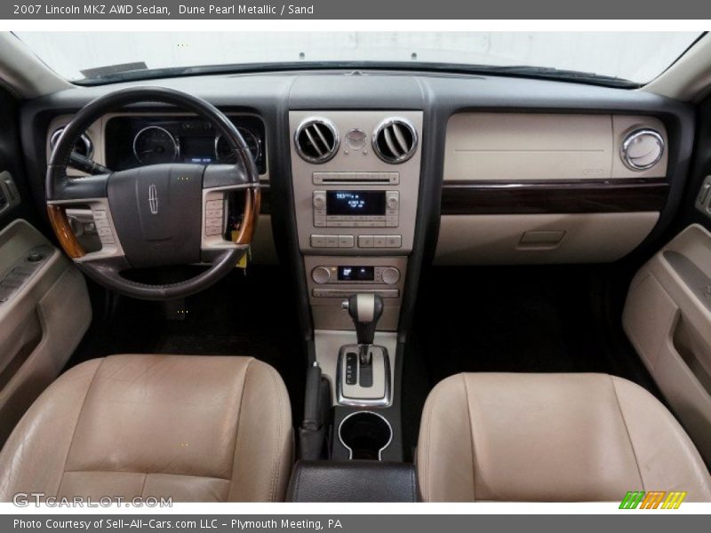 Dune Pearl Metallic / Sand 2007 Lincoln MKZ AWD Sedan