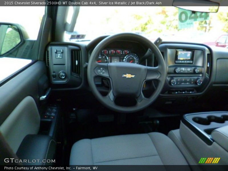 Silver Ice Metallic / Jet Black/Dark Ash 2015 Chevrolet Silverado 2500HD WT Double Cab 4x4