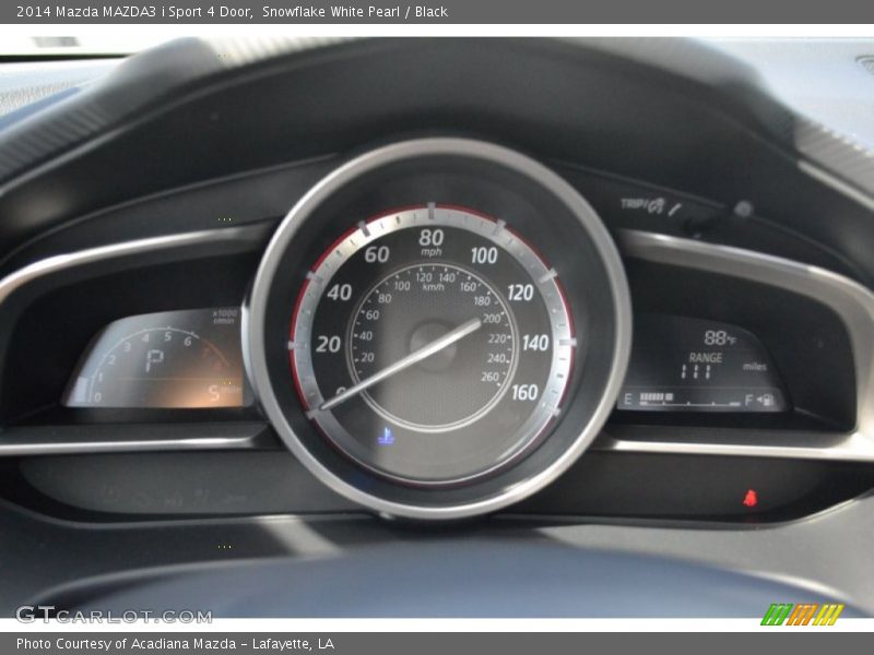Snowflake White Pearl / Black 2014 Mazda MAZDA3 i Sport 4 Door