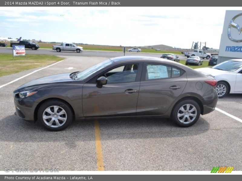 Titanium Flash Mica / Black 2014 Mazda MAZDA3 i Sport 4 Door