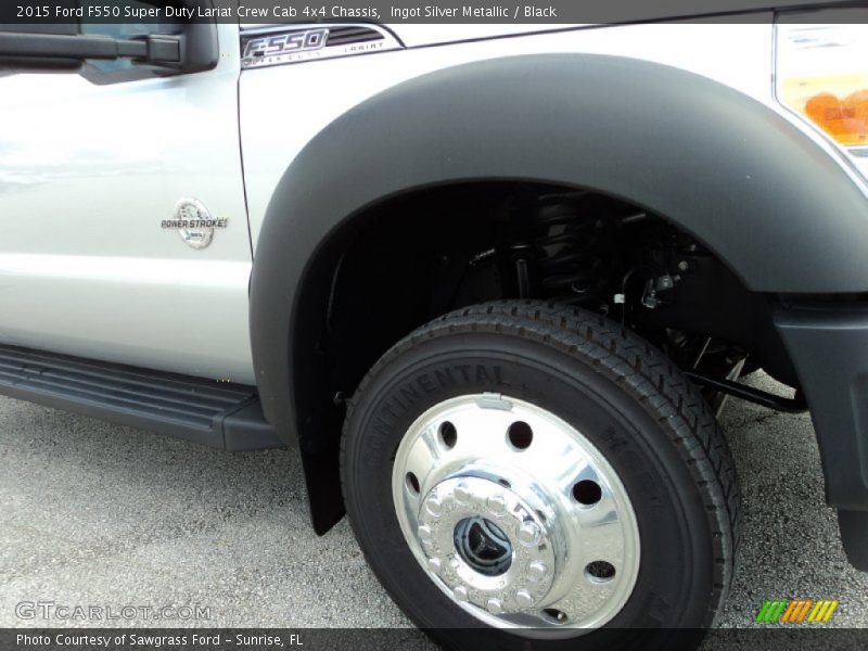 Ingot Silver Metallic / Black 2015 Ford F550 Super Duty Lariat Crew Cab 4x4 Chassis