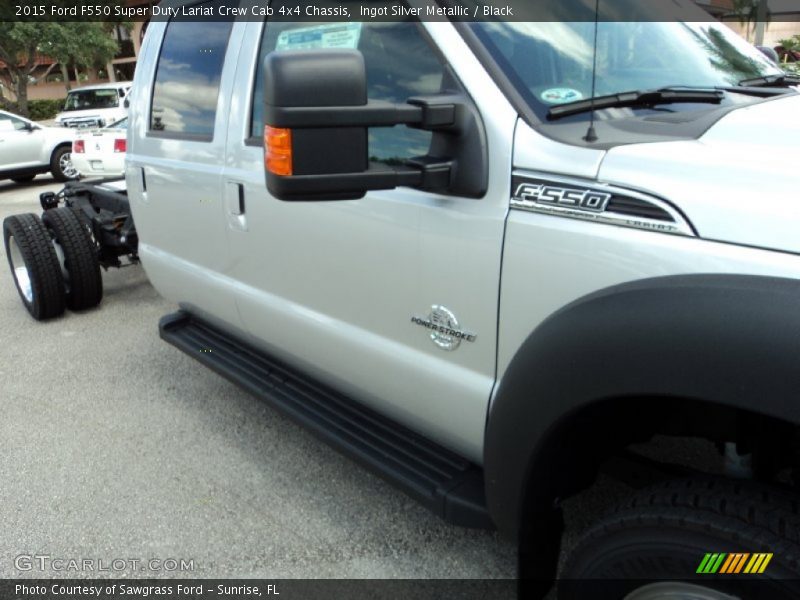 Ingot Silver Metallic / Black 2015 Ford F550 Super Duty Lariat Crew Cab 4x4 Chassis