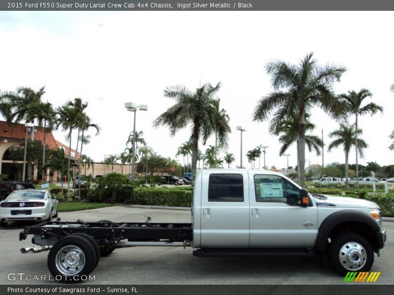 Ingot Silver Metallic / Black 2015 Ford F550 Super Duty Lariat Crew Cab 4x4 Chassis