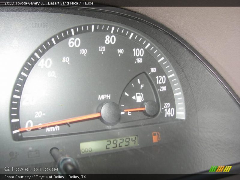 Desert Sand Mica / Taupe 2003 Toyota Camry LE