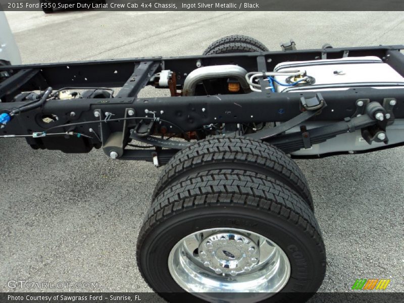 Ingot Silver Metallic / Black 2015 Ford F550 Super Duty Lariat Crew Cab 4x4 Chassis