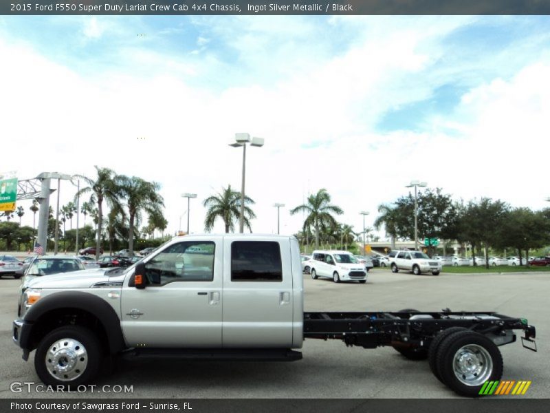 Ingot Silver Metallic / Black 2015 Ford F550 Super Duty Lariat Crew Cab 4x4 Chassis