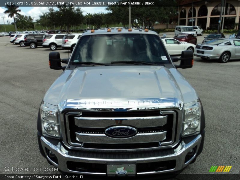 Ingot Silver Metallic / Black 2015 Ford F550 Super Duty Lariat Crew Cab 4x4 Chassis