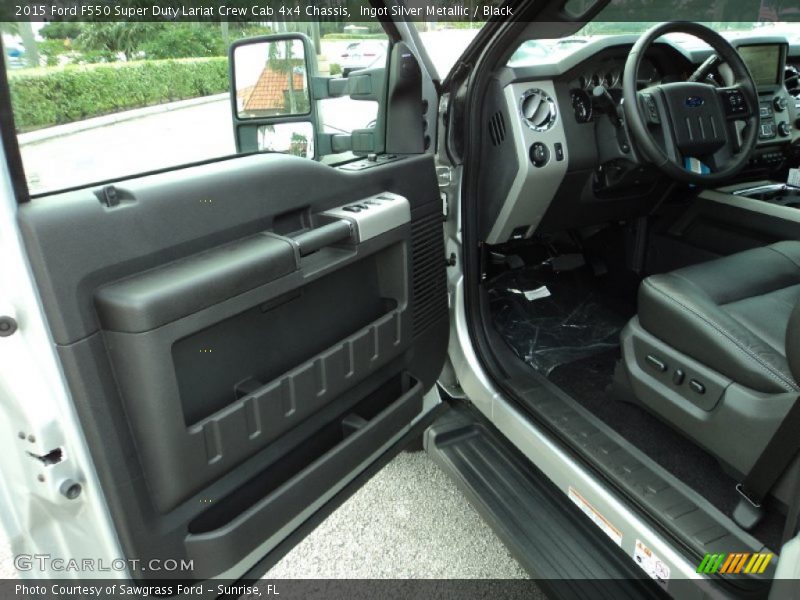 Ingot Silver Metallic / Black 2015 Ford F550 Super Duty Lariat Crew Cab 4x4 Chassis