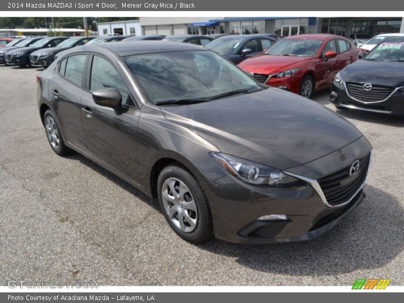 Meteor Gray Mica / Black 2014 Mazda MAZDA3 i Sport 4 Door