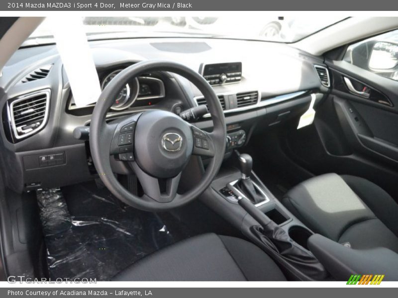 Meteor Gray Mica / Black 2014 Mazda MAZDA3 i Sport 4 Door