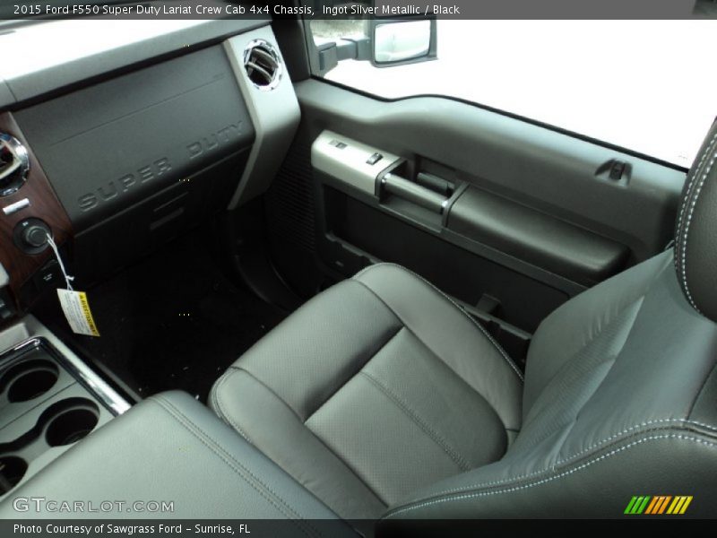 Ingot Silver Metallic / Black 2015 Ford F550 Super Duty Lariat Crew Cab 4x4 Chassis