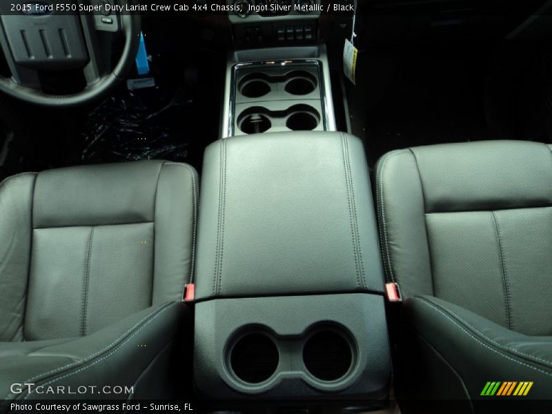 Ingot Silver Metallic / Black 2015 Ford F550 Super Duty Lariat Crew Cab 4x4 Chassis