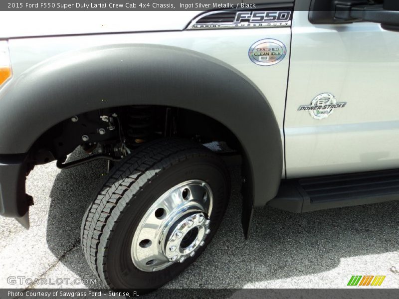 Ingot Silver Metallic / Black 2015 Ford F550 Super Duty Lariat Crew Cab 4x4 Chassis