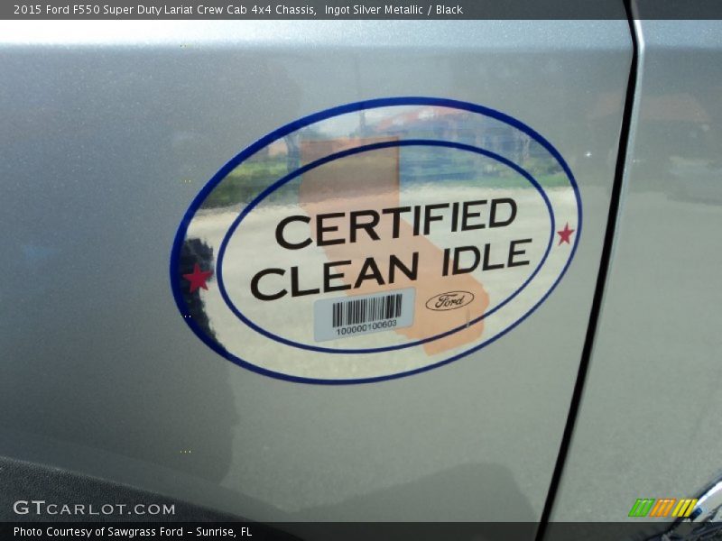 Ingot Silver Metallic / Black 2015 Ford F550 Super Duty Lariat Crew Cab 4x4 Chassis