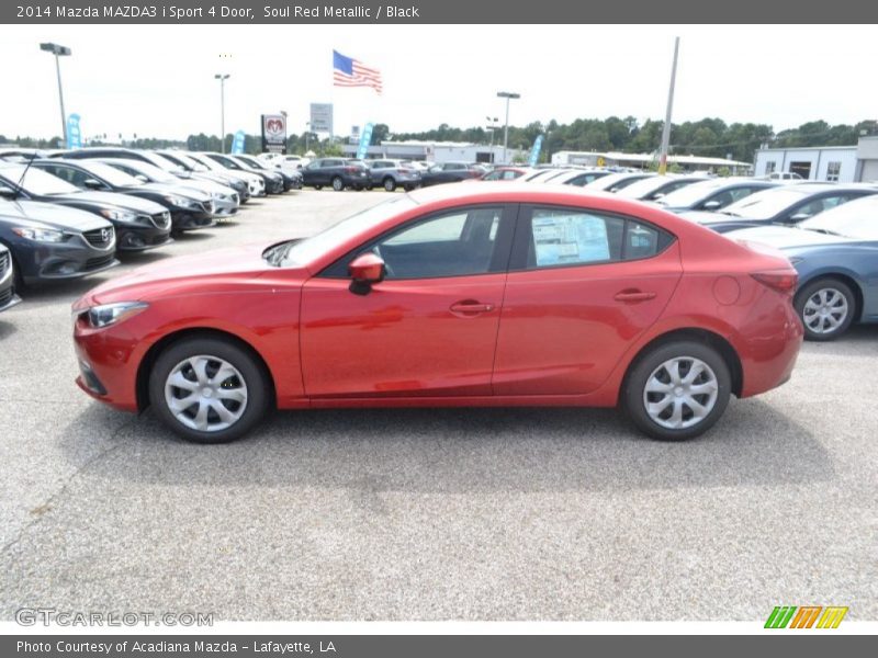 Soul Red Metallic / Black 2014 Mazda MAZDA3 i Sport 4 Door