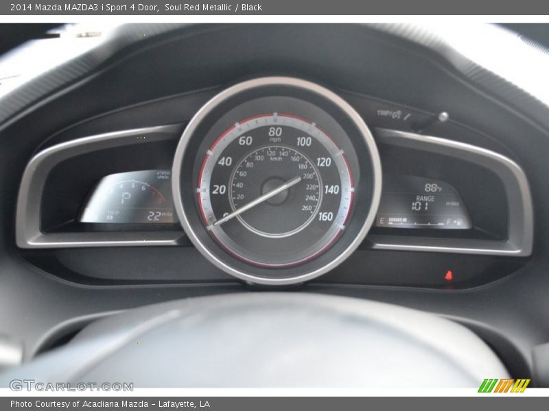 Soul Red Metallic / Black 2014 Mazda MAZDA3 i Sport 4 Door