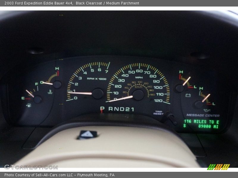 Black Clearcoat / Medium Parchment 2003 Ford Expedition Eddie Bauer 4x4